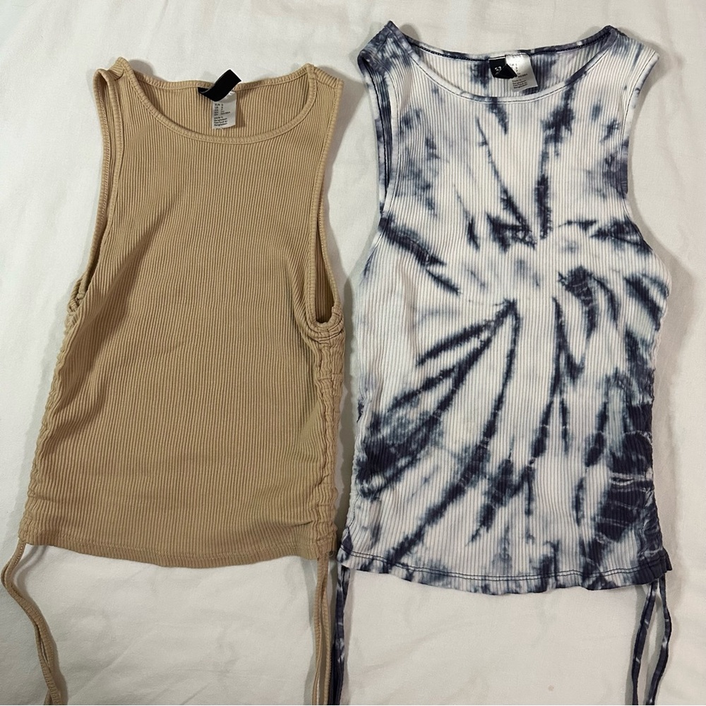 H&M drawstring tank tops